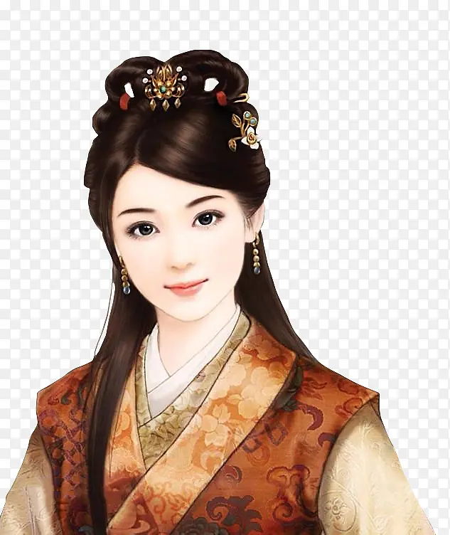 大方女子古风手绘PNG图片素材下载_图片编号qbbkxwzb-免抠素材网