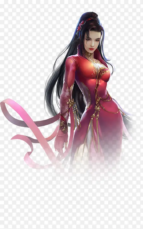 红衣性感女子