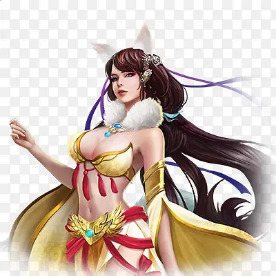 手绘天狐女子
