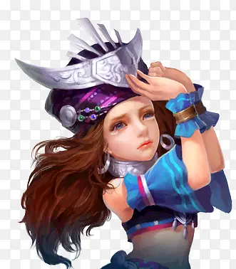 立绘半身像银冠女子