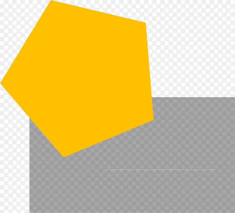 五边形黄色标题