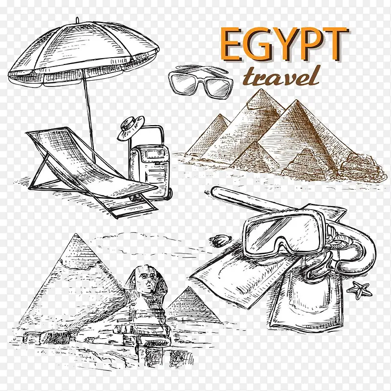 手绘埃及旅游