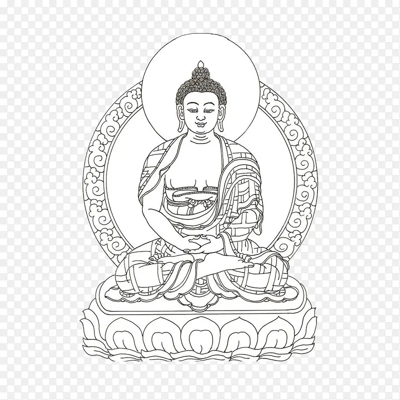 手绘佛
