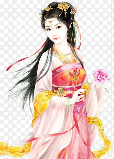 古风手绘优雅美女