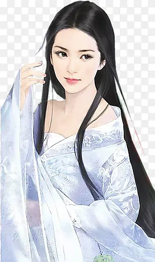 手绘古典美女