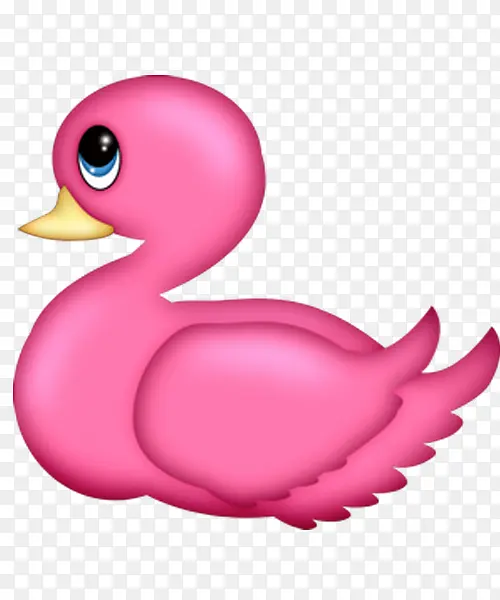 手绘粉色小鸭