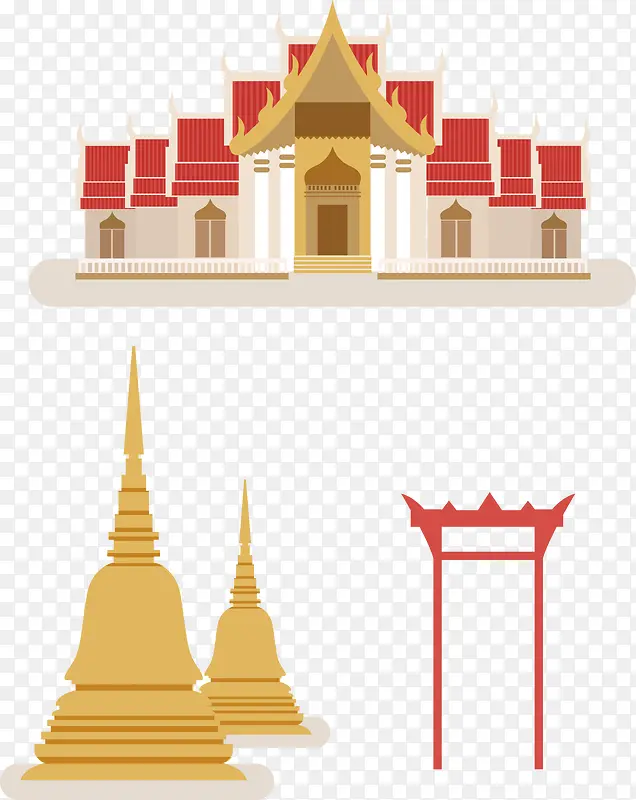 矢量泰国建筑