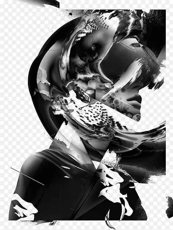 创意人物头像插画