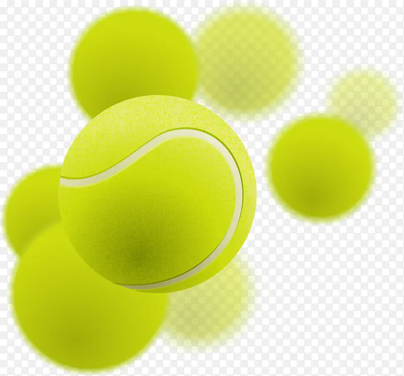 矢量绿色网球