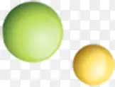 绿色球体双球