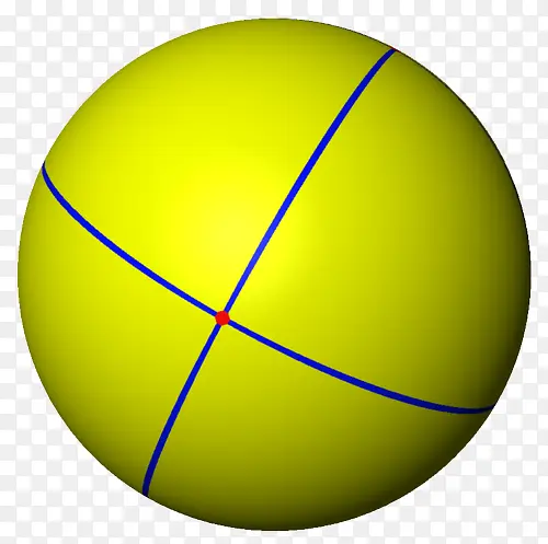 黄色立体球