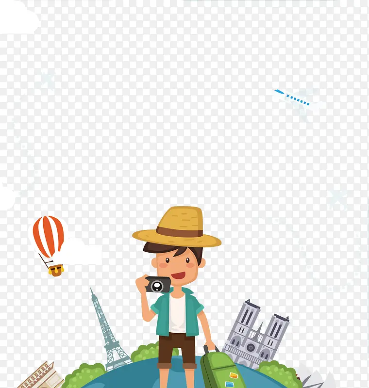 矢量卡通旅游的人PNG图片素材下载_图片编号yemldkrm-免抠素材网
