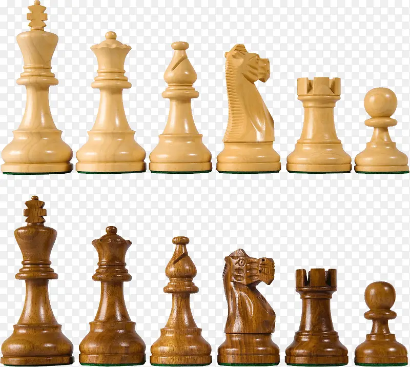 两排国际象棋棋子