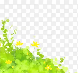 绿色花朵美景设计