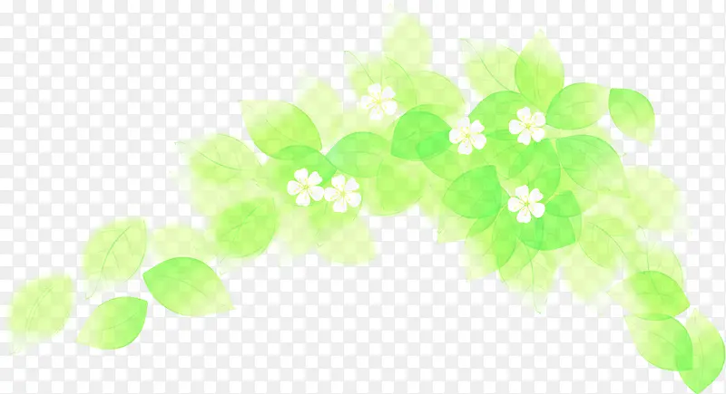 绿色美景花朵设计