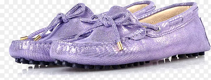 紫色春天女孩豆豆鞋