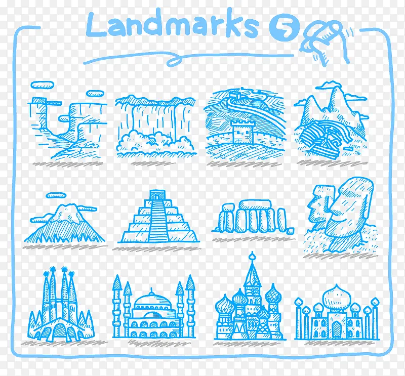 旅游地标性风景建筑