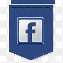 Facebook吊旗社交媒体设计图标