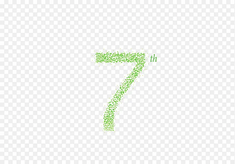 绿色数字7展板设计