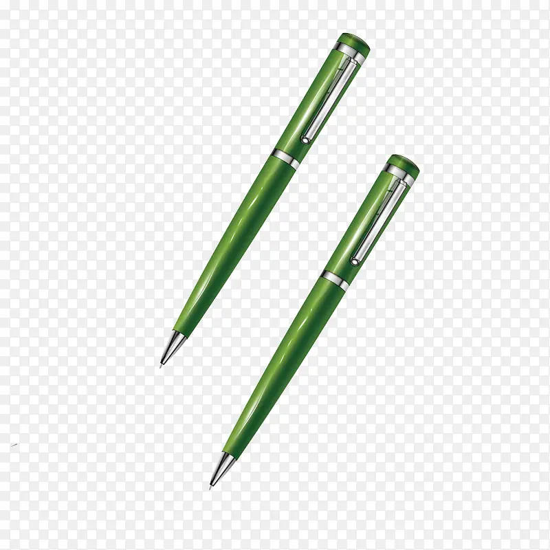 矢量绿色签字笔