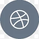 地球线条风格社交媒体图标