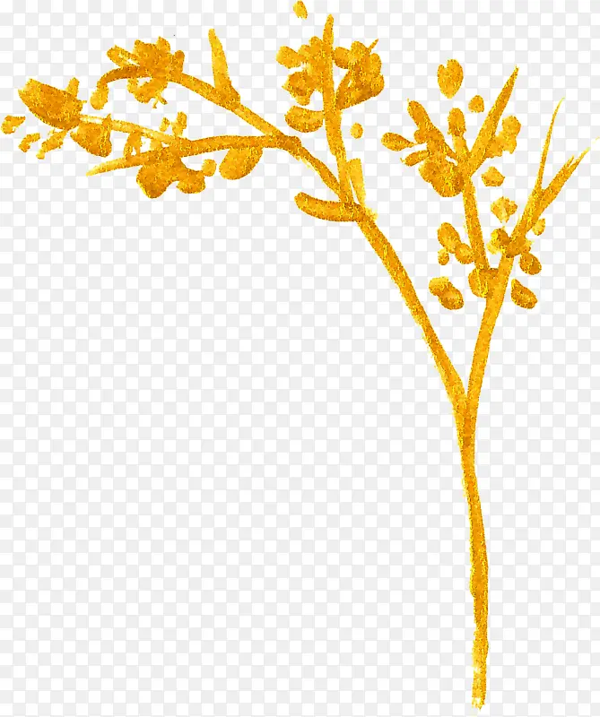 黄色树枝