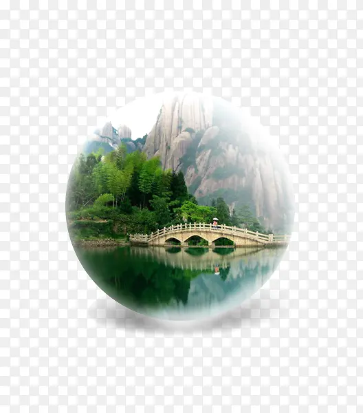玻璃球风景