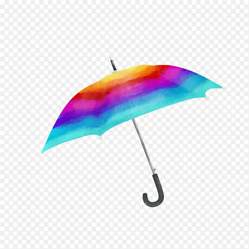 手绘彩色漂亮雨伞