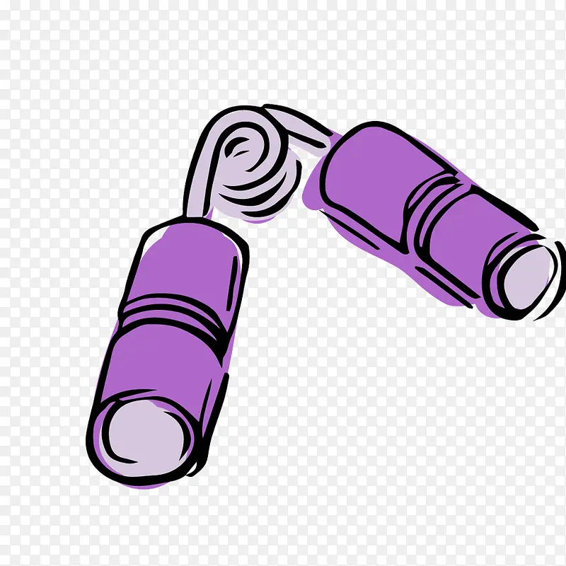 紫色质感手绘跳绳