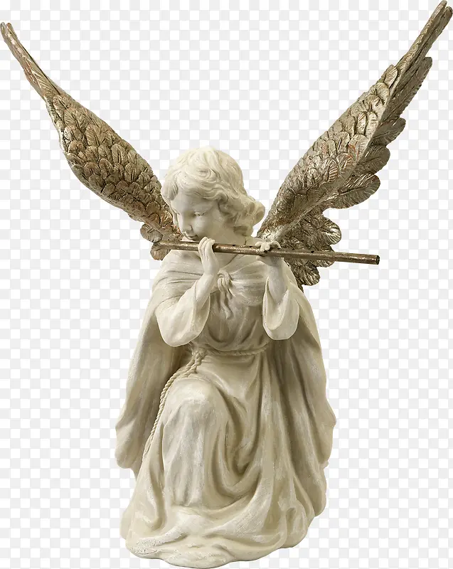 白色天使雕塑创意
