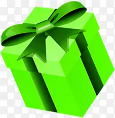 绿色卡通礼物盒