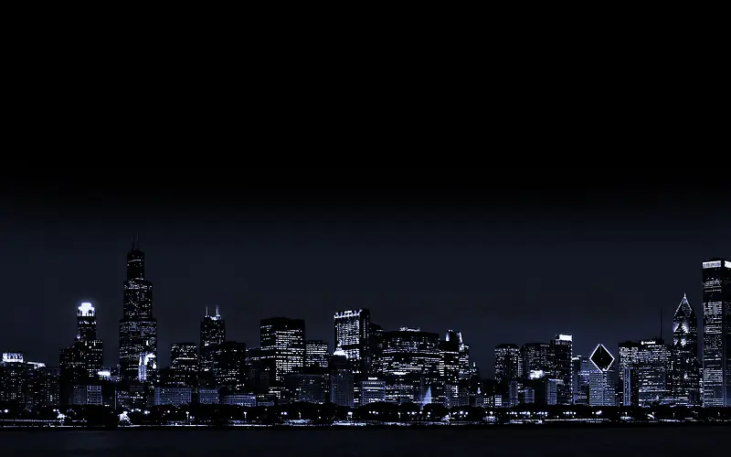 深夜安静的现代大都市