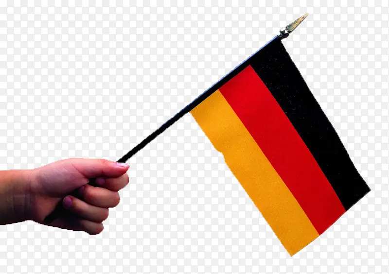 手持德国国旗