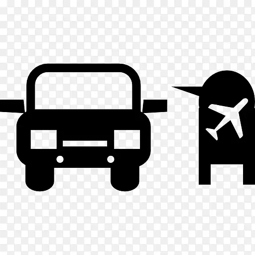 汽车和飞机票机标志图标