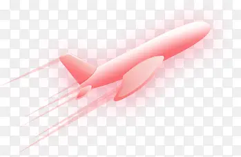 粉色飞机手绘