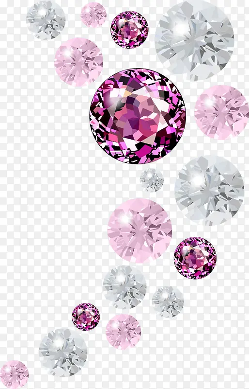 白色粉色钻石图片