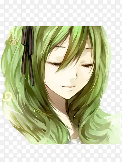 绿色头发的女孩