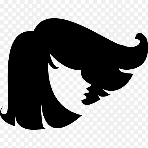 女性头发的形状图标