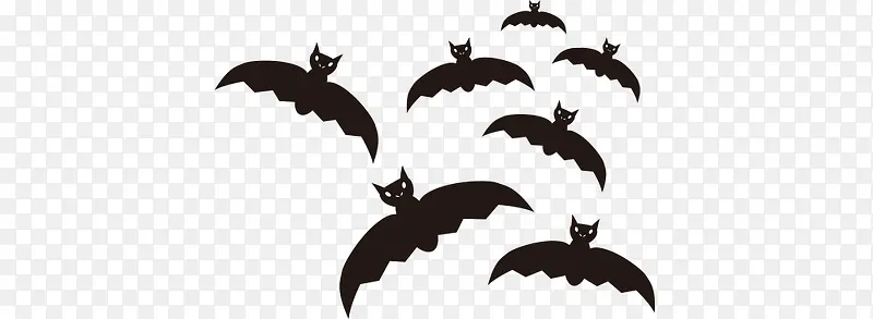矢量万圣节可怕另一群蝙蝠