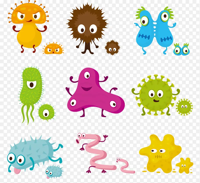 可爱卡通细菌