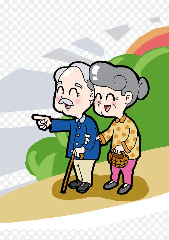 老公公老婆婆卡通元素PNG图片素材下载_图片编号qgebpvdp-免抠素材网