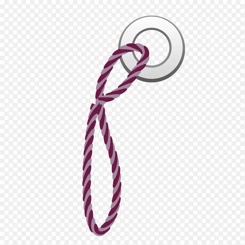 矢量手提绳紫色编织