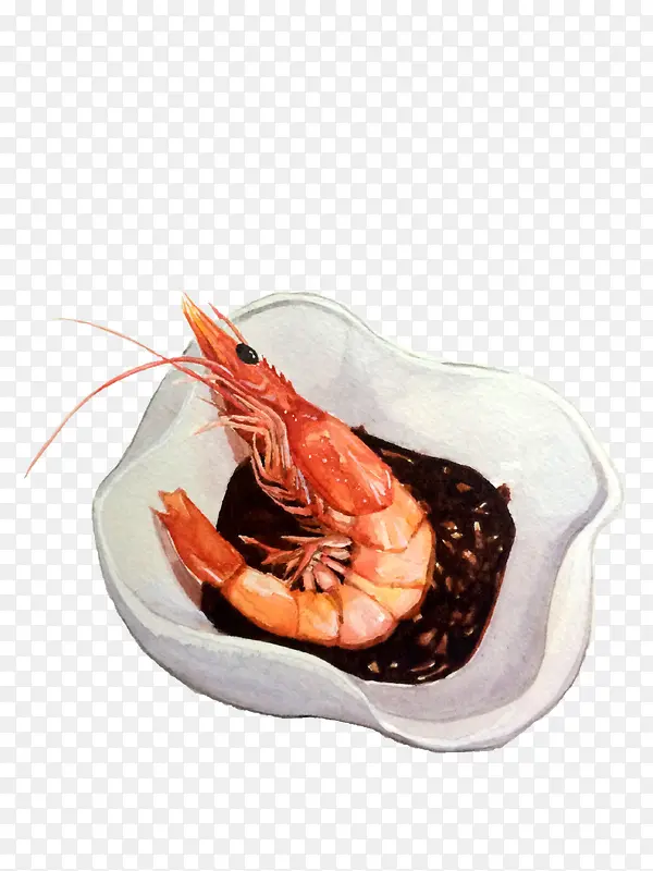 海虾手绘