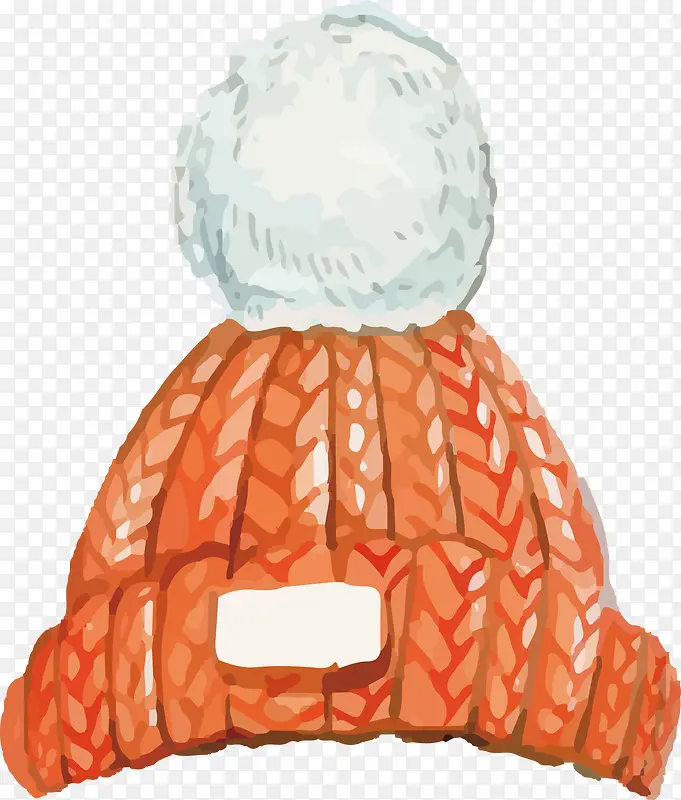 橘色毛线帽