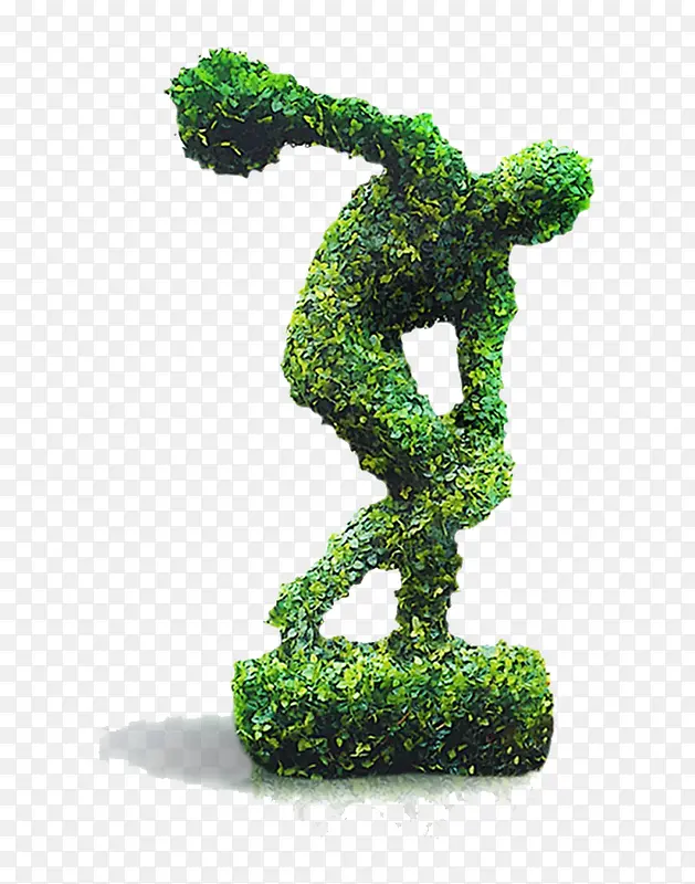 绿色草人雕像