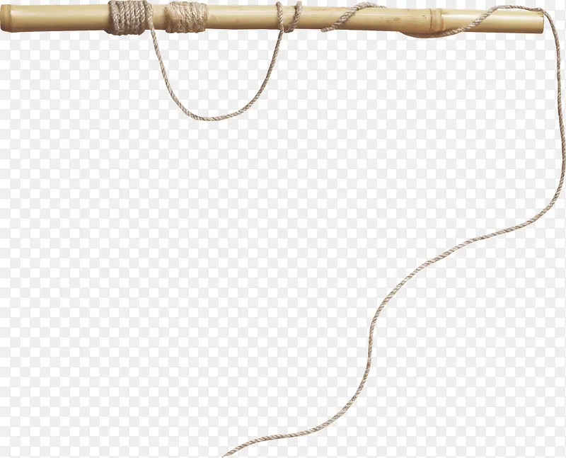 细绳缠绕木竹