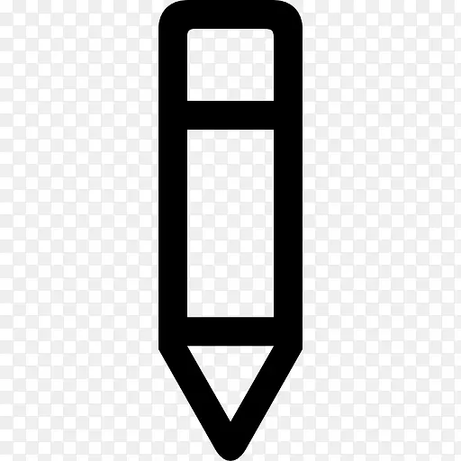 铅笔大概述垂直工具符号图标