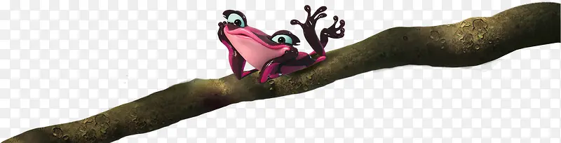 青蛙树枝上的青蛙卡通青蛙