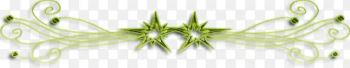 绿色星星卷曲条纹