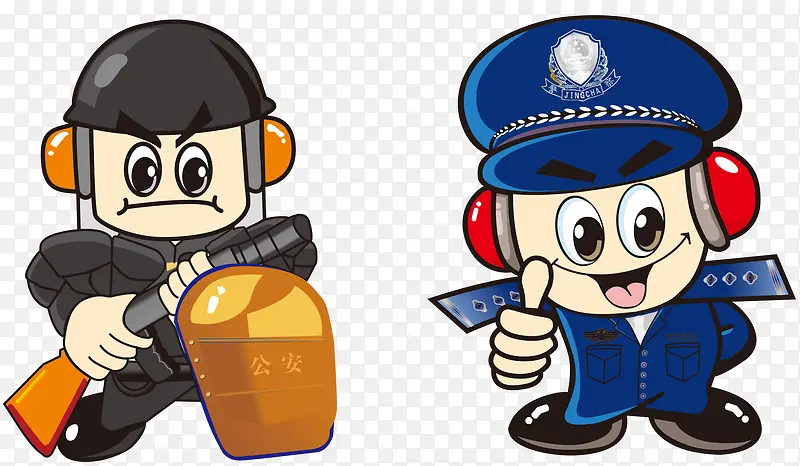 小警察矢量图